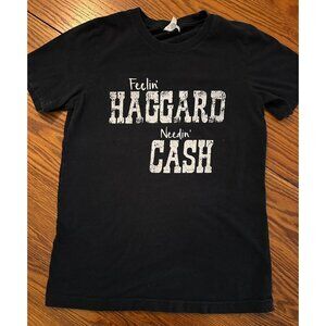 Feeling Haggard Needin johnnyCash Black tshirt size s